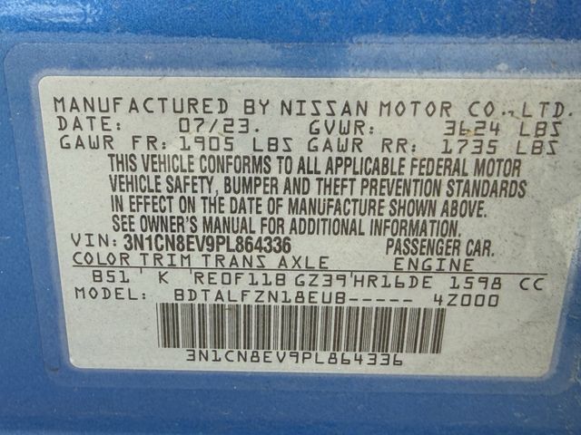 2023 Nissan Versa 1.6 SV Blue at Emmons Autoplex