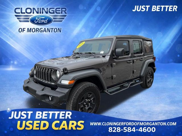 Gray (Granite Crystal Metallic Clearcoat) 2025 Jeep Wrangler Sport 4-Door 4WD SUV / Crossover Four-Wheel Drive 8-Speed Automatic
