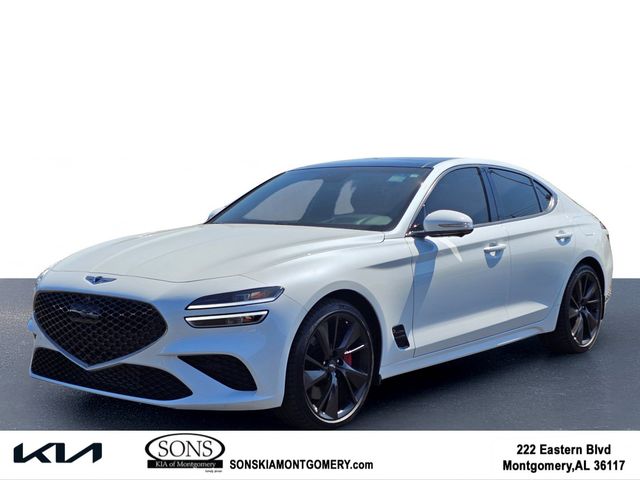 Uyuni White 2023 Genesis G70 Sedan Rear-Wheel Drive 8-Speed Automatic