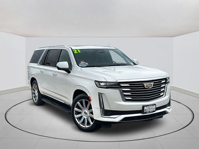 Crystal White Tricoat 2021 Cadillac Escalade ESV Premium Luxury Platinum RWD SUV / Crossover Rear-Wheel Drive