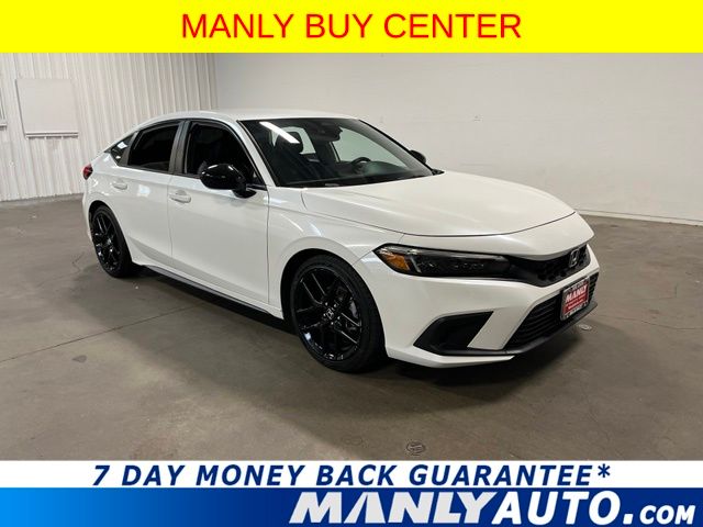 White 2024 Honda Civic Hatchback Hatchback Front-Wheel Drive Continuously Variable Transmission