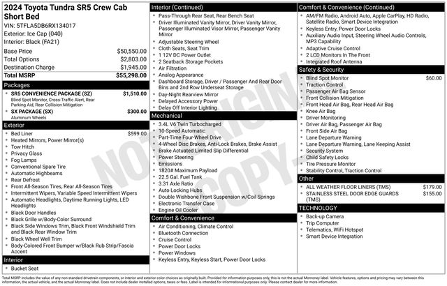 used 2024 Toyota Tundra car, priced at $47,429