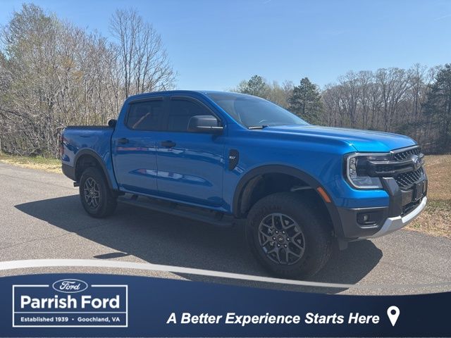 Velocity Blue Metallic 2025 Ford Ranger XLT SuperCrew 4WD Pickup Truck Four-Wheel Drive Automatic