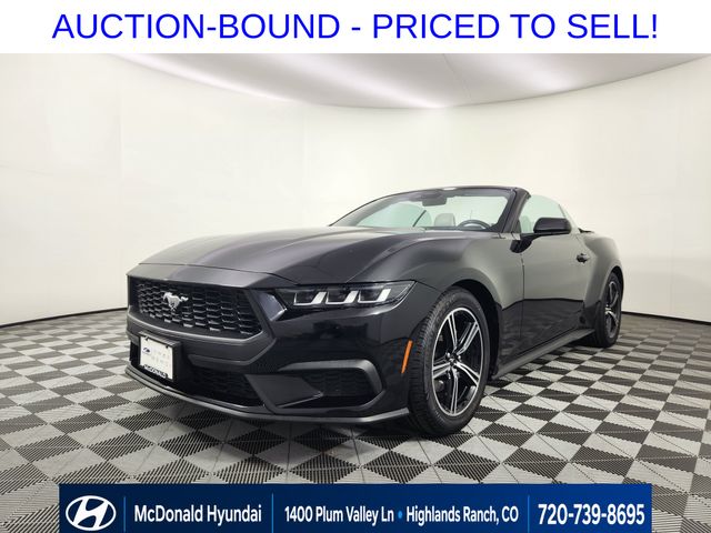 Shadow Black 2024 Ford Mustang Convertible Rear-Wheel Drive Automatic