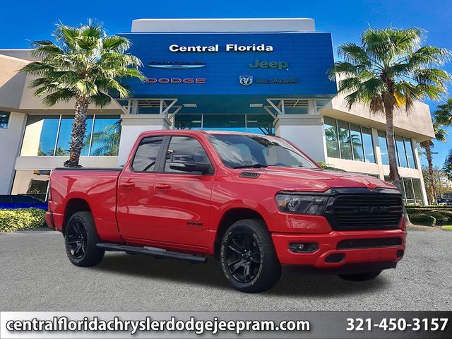 Flame Red Clearcoat 2021 RAM 1500 Big Horn Quad Cab RWD Pickup Truck 4X2 8-Speed Automatic