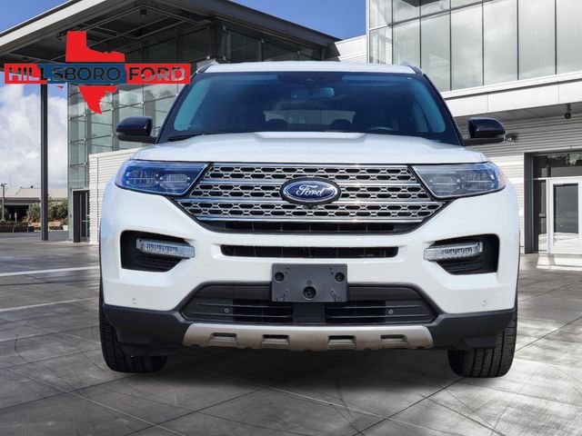 2021 White Ford Explorer Limited RWD SUV