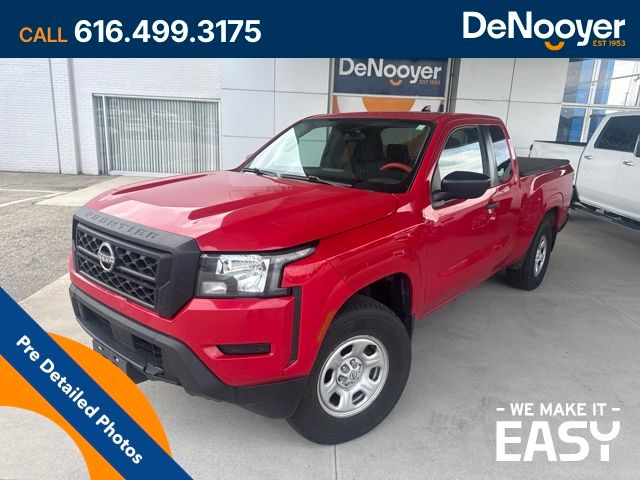 Red Alert 2022 Nissan Frontier S King Cab 4WD Pickup Truck Four-Wheel Drive 9-Speed Automatic
