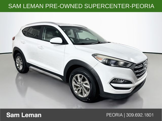 Dazzling White 2018 Hyundai Tucson SUV / Crossover Front-Wheel Drive 6-Speed Automatic