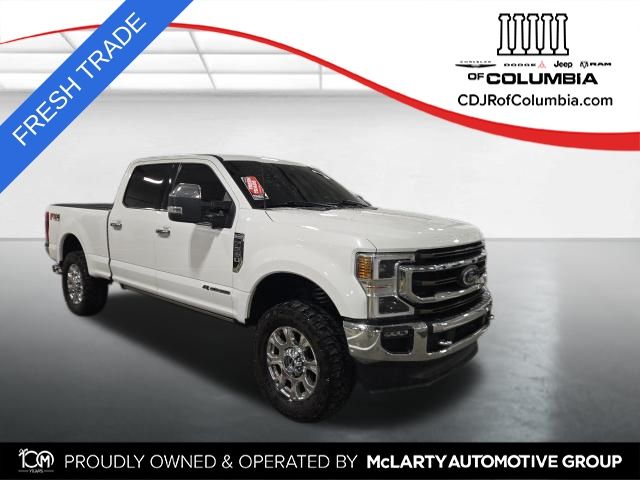 White Metallic 2022 Ford F-250 Super Duty King Ranch Crew Cab 4WD Pickup Truck Four-Wheel Drive Automatic