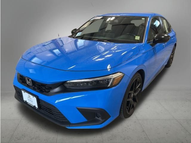 Boost Blue Pearl 2024 Honda Civic Hatchback Sport FWD Hatchback Front-Wheel Drive Continuously Variable Transmission