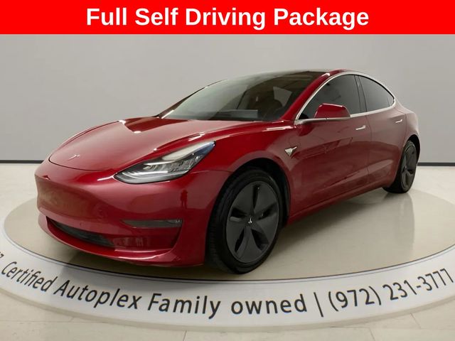 Red Multi-Coat 2018 Tesla Model 3 Sedan Rear-Wheel Drive 1-Speed Automatic