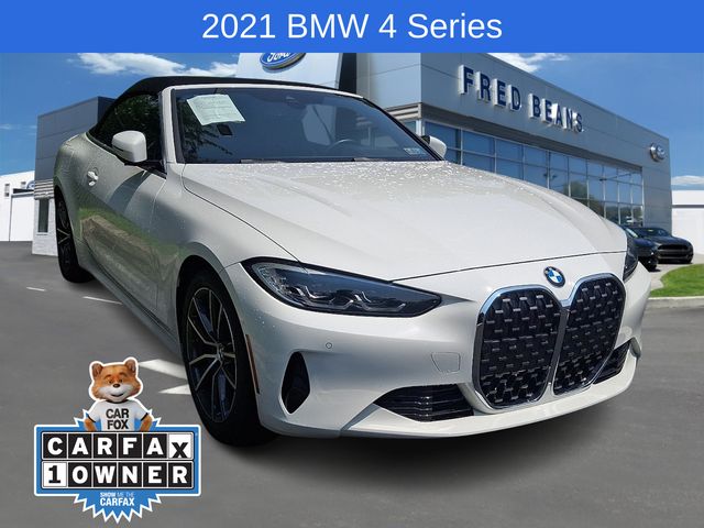 Alpine White 2021 BMW 4 Series Convertible Rear-Wheel Drive 8-Speed Automatic