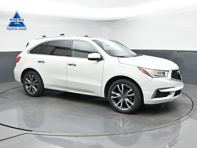 Platinum White 2020 Acura MDX SH-AWD with Advance Package SUV / Crossover All-Wheel Drive 9-Speed Automatic