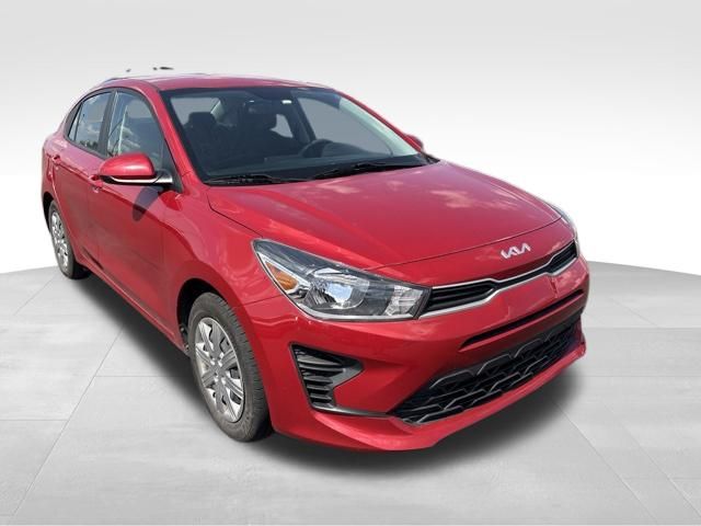 Currant Red 2023 Kia Rio Sedan Front-Wheel Drive Continuously Variable Transmission