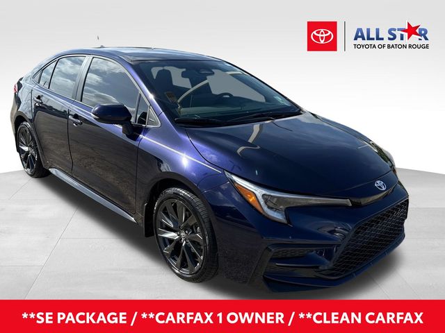 Blueprint/Midnight Black Metallic 2026 Toyota Corolla SE FWD Sedan Front-Wheel Drive Continuously Variable Transmission