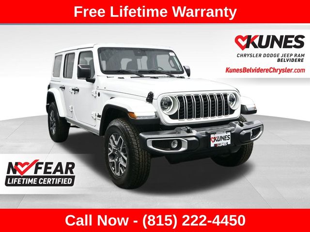 Bright White Clearcoat 2025 Jeep Wrangler Sahara 4-Door 4WD SUV / Crossover Four-Wheel Drive 8-Speed Automatic