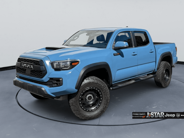Blue 2018 Toyota Tacoma Pickup Truck Four-Wheel Drive 6-Speed Automatic