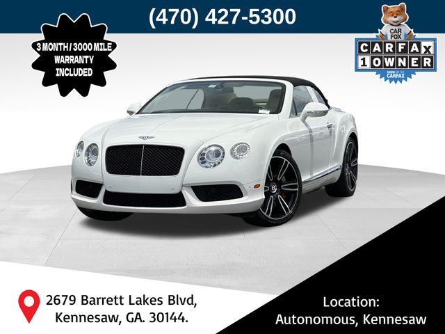White Satin 2014 Bentley Continental GTC Convertible All-Wheel Drive 8-Speed Automatic