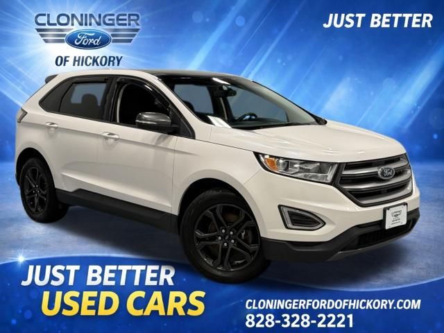 White Platinum Metallic Tri-Coat 2018 Ford Edge SUV / Crossover All-Wheel Drive 6-Speed Automatic