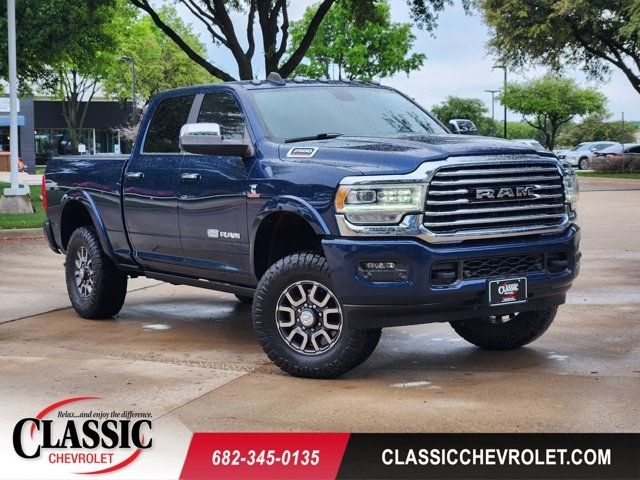Patriot Blue Pearlcoat 2022 RAM 2500 Limited Longhorn Crew Cab 4WD Pickup Truck Four-Wheel Drive 6-Speed Automatic