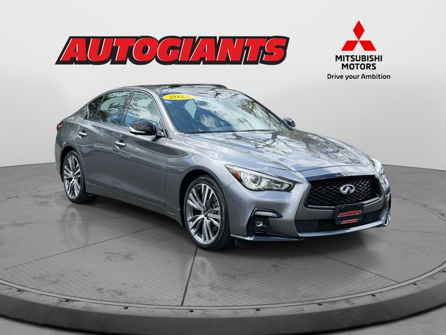 Gray (Graphite Shadow) 2023 INFINITI Q50 Sensory AWD Sedan All-Wheel Drive 7-Speed Automatic Overdrive