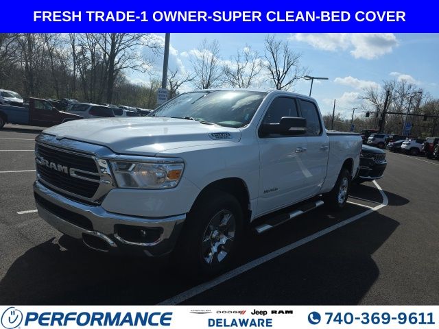 Bright White Clearcoat 2019 RAM 1500 Big Horn Quad Cab 4WD Pickup Truck Four-Wheel Drive 8-Speed Automatic