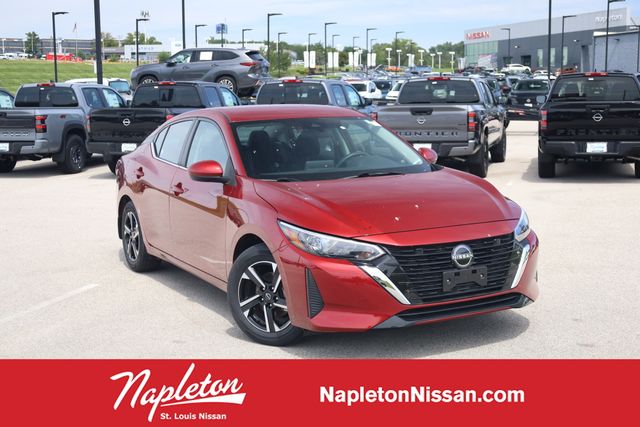 Red (Scarlet Ember Tintcoat) 2025 Nissan Sentra Sedan Front-Wheel Drive Continuously Variable Transmission