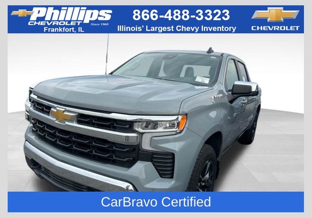 Slate Gray Metallic 2024 Chevrolet Silverado 1500 LT Crew Cab 4WD Pickup Truck Four-Wheel Drive 8-Speed Automatic