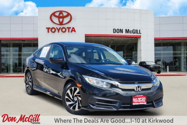 Crystal Black Pearl 2018 Honda Civic Sedan Front-Wheel Drive Continuously Variable Transmission