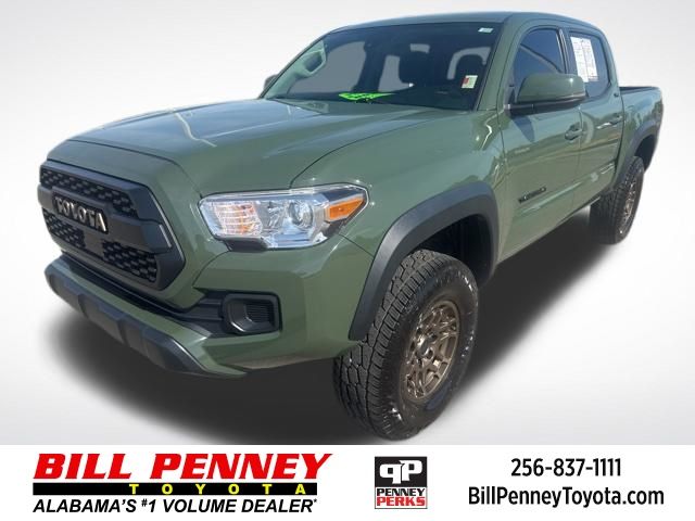 Army Green 2022 Toyota Tacoma SR5 V6 Double Cab 4WD Pickup Truck Four-Wheel Drive 6-Speed Automatic