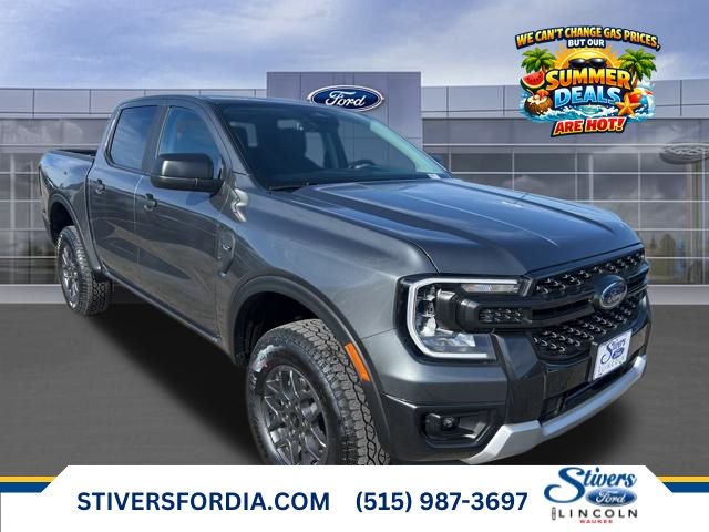 Carbonized Gray Metallic 2025 Ford Ranger XLT SuperCrew 4WD Pickup Truck Four-Wheel Drive Automatic