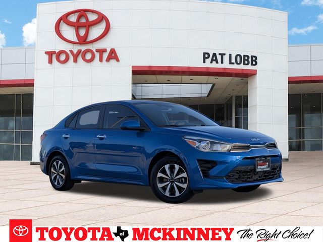Blue 2023 Kia Rio Sedan Front-Wheel Drive Continuously Variable Transmission
