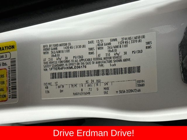 Used 2021 Ford Ranger Truck