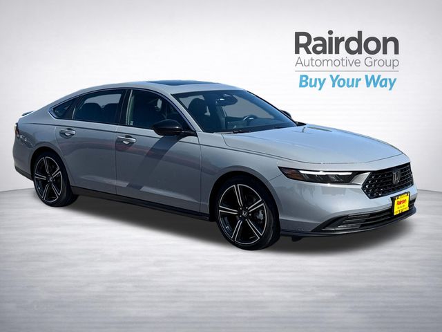 Urban Gray Pearl 2024 Honda Accord Hybrid Sedan Front-Wheel Drive Continuously Variable Transmission