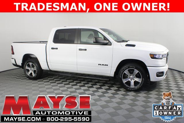 Bright White Clearcoat 2025 RAM 1500 Tradesman Crew Cab RWD Pickup Truck 4X2 8-Speed Automatic