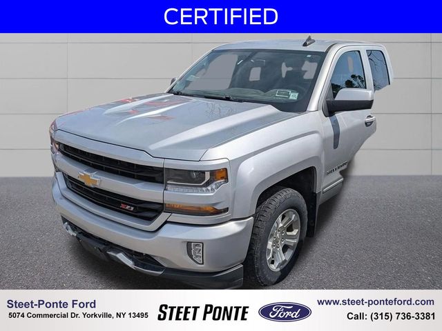 Silver Ice Metallic 2019 Chevrolet Silverado 1500 LT Double Cab 4WD Pickup Truck Four-Wheel Drive 6-Speed Automatic Overdrive