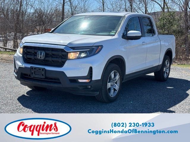 Platinum White Pearl 2025 Honda Ridgeline RTL AWD Pickup Truck All-Wheel Drive 9-Speed Automatic