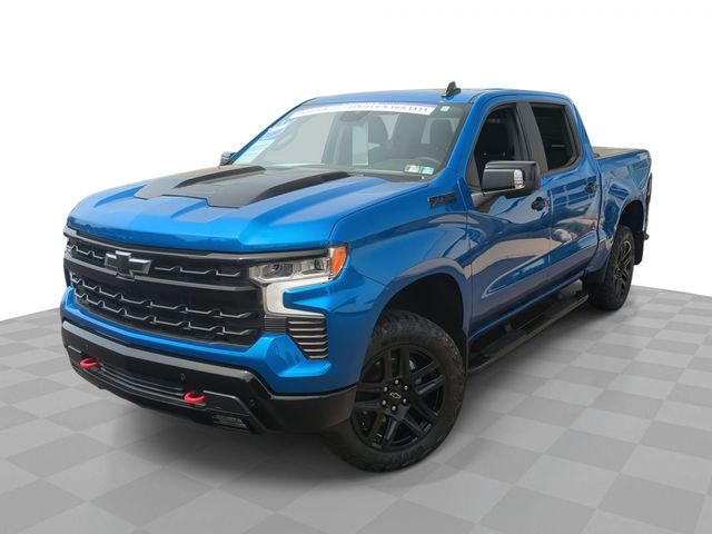 Glacier Blue Metallic 2024 Chevrolet Silverado 1500 LT Trail Boss Crew Cab 4WD Pickup Truck Four-Wheel Drive Automatic