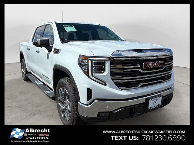 Glacier White Tricoat 2026 GMC Sierra 1500 SLT Crew Cab 4WD Pickup Truck Four-Wheel Drive Automatic