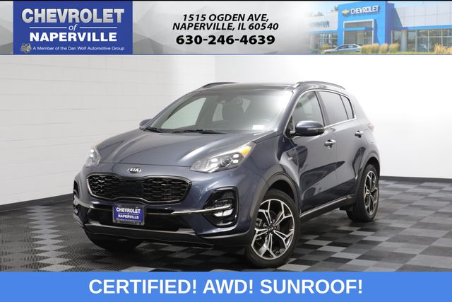 Pacific Blue 2021 Kia Sportage SUV / Crossover All-Wheel Drive 6-Speed Automatic Overdrive