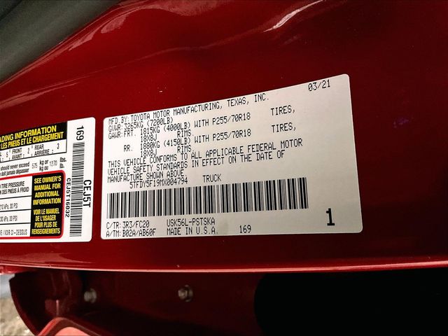 2021 Toyota Tundra SR5 Red at Bob Ruth Ford