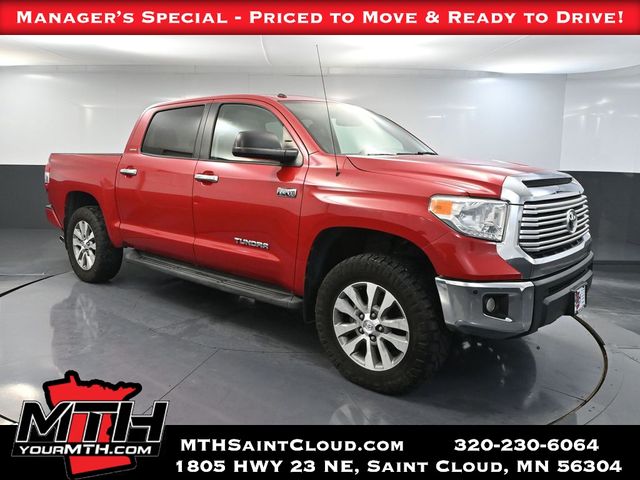 Barcelona Red Metallic 2016 Toyota Tundra Limited CrewMax 5.7L 4WD Pickup Truck Four-Wheel Drive 6-Speed Automatic Overdrive