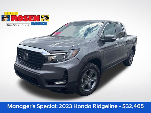 Gray 2023 Honda Ridgeline Pickup Truck All-Wheel Drive 9-Speed Automatic