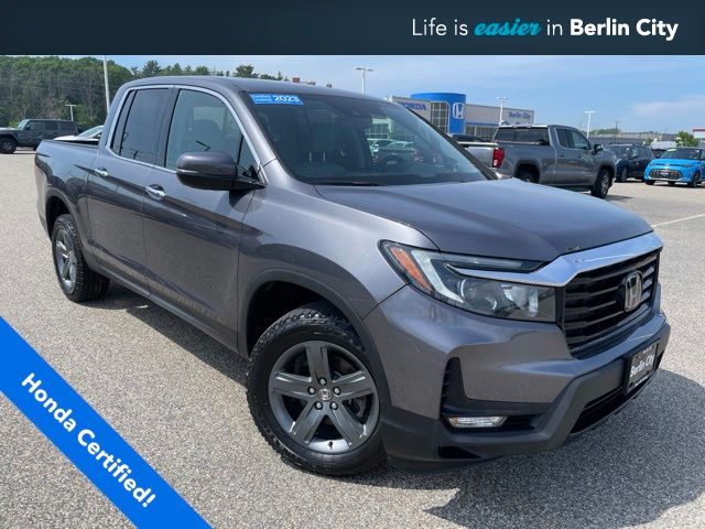 Gray (Modern Steel Metallic) 2023 Honda Ridgeline RTL-E AWD Pickup Truck All-Wheel Drive 9-Speed Automatic