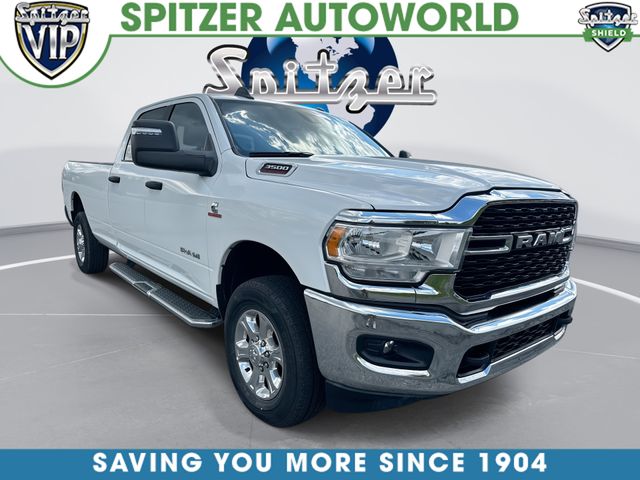 Bright White Clearcoat 2024 RAM 3500 Big Horn Crew Cab LB 4WD Pickup Truck Four-Wheel Drive 6-Speed Automatic