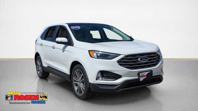 White Metallic 2022 Ford Edge Titanium AWD SUV / Crossover All-Wheel Drive 8-Speed Automatic