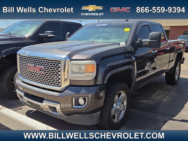 Gray (Iridium Metallic) 2015 GMC Sierra 2500HD Denali Crew Cab SB 4WD Pickup Truck Four-Wheel Drive 6-Speed Automatic Overdrive