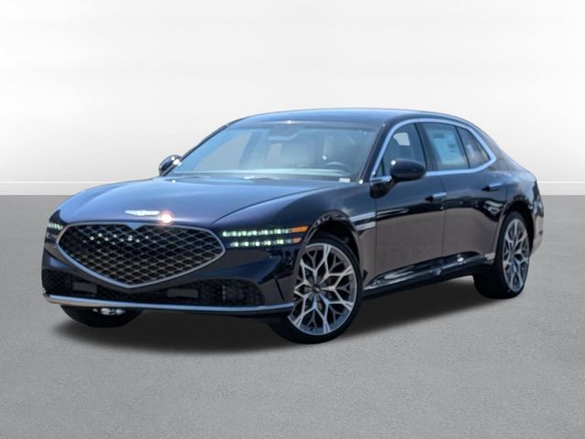 Capri Blue 2026 Genesis G90 3.5T e-Supercharger AWD Sedan All-Wheel Drive 8-Speed Automatic