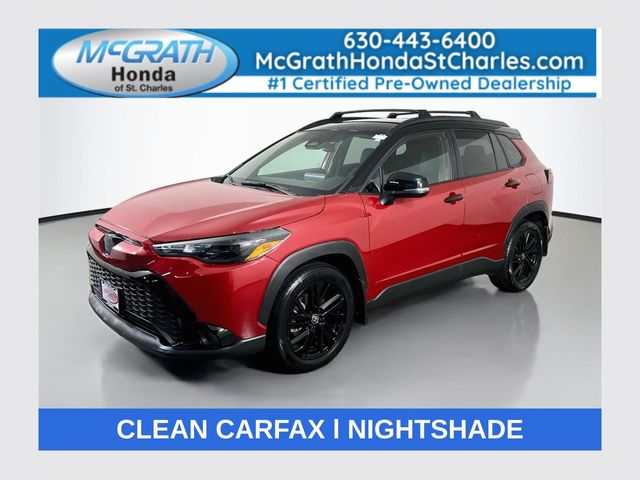 Barcelona Red Metallic 2024 Toyota Corolla Cross Hybrid SUV / Crossover All-Wheel Drive Continuously Variable Transmission
