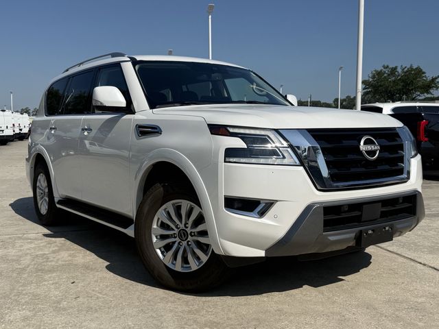 2024 Nissan Armada SV White at Texan Dodge Chrysler Jeep Ram